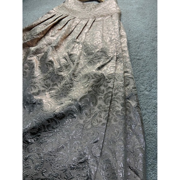 Bebe Dainty Pink Floral Metallic Brocade Maxi Skirt Elegant Formal Evening GLAM - Picture 10 of 13